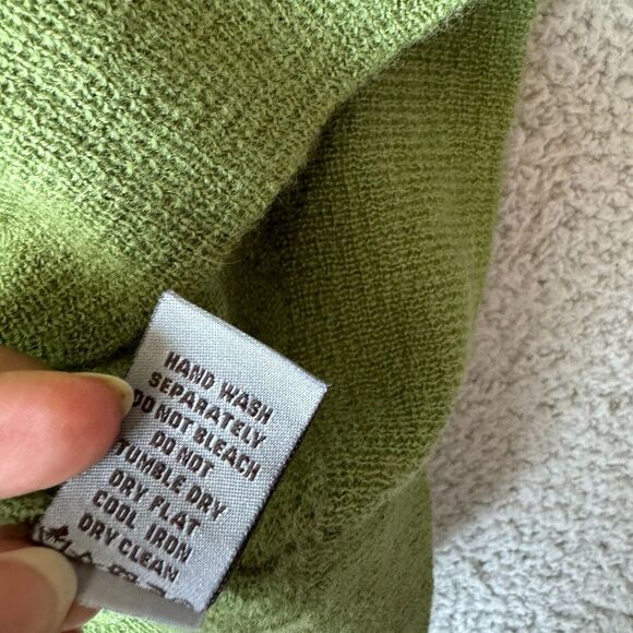 NEW Martin Gordon Sweater Mens Large Green Wool 1/4 Zip Pullover Preppy Outdoor - Picture 7 of 10